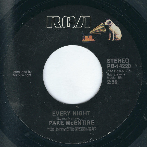 Pake McEntire : Every Night (7", Single, Styrene, Ind)