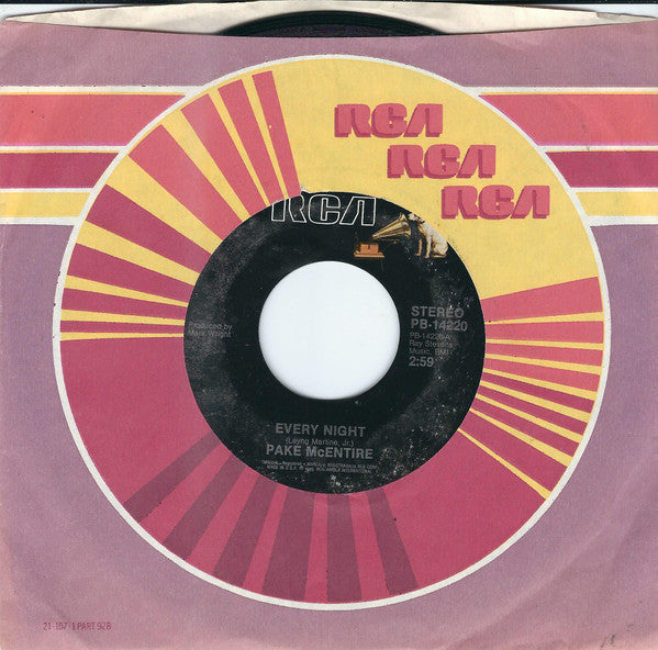 Pake McEntire : Every Night (7", Single, Styrene, Ind)