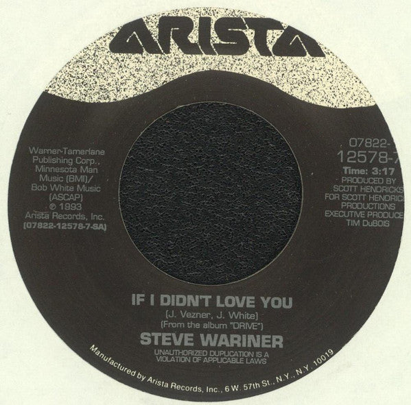 Steve Wariner : If I Didn't Love You (7")