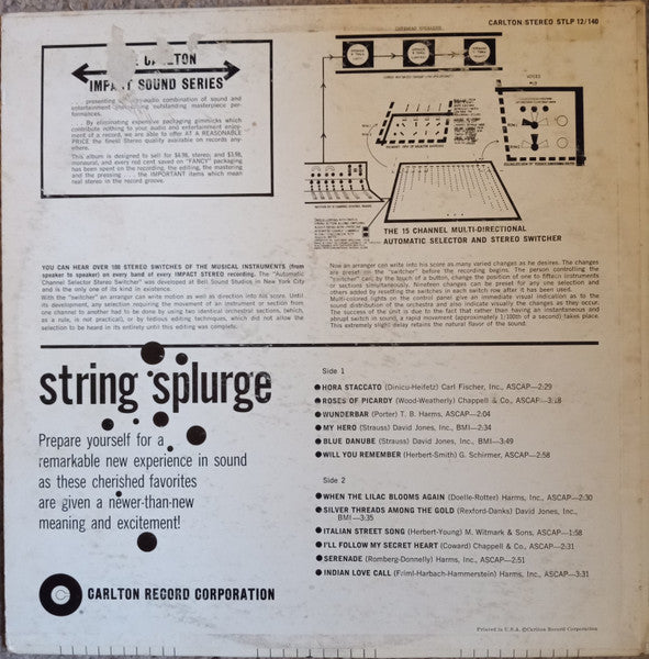 George Liberace : String Splurge! (LP)