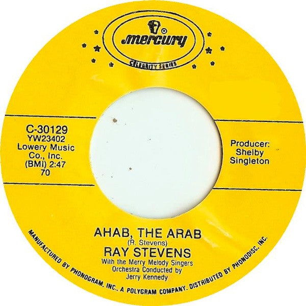 Ray Stevens With The Merry Melody Singers : Ahab, The Arab  (7", Single, RE)