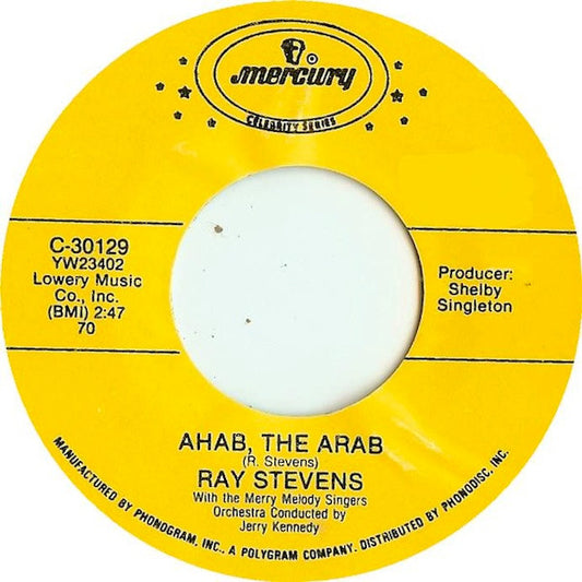 Ray Stevens With The Merry Melody Singers : Ahab, The Arab  (7", Single, RE)