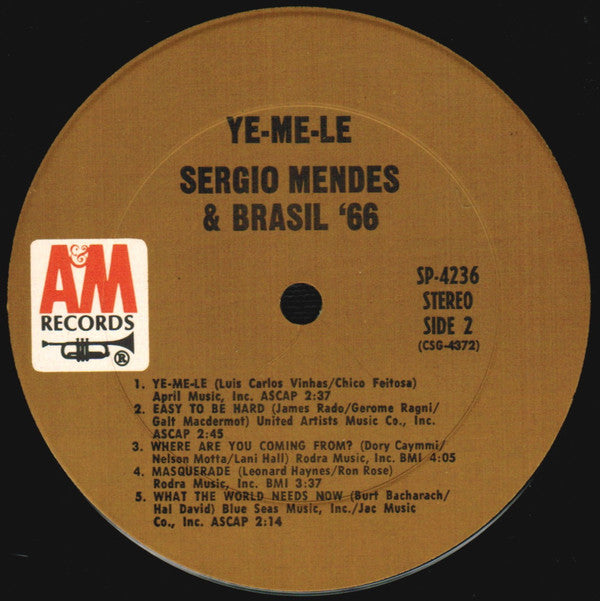Sérgio Mendes & Brasil '66 : Ye-Me-Le (LP, Album, Pit)