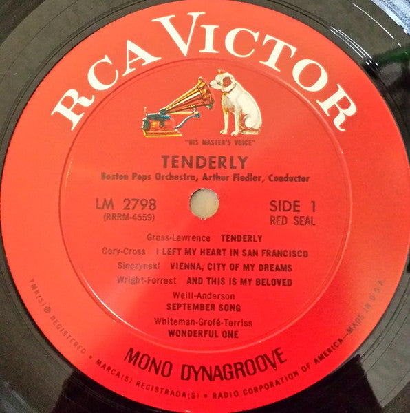 Boston Pops* / Arthur Fiedler : Tenderly (LP, Album, Mono)