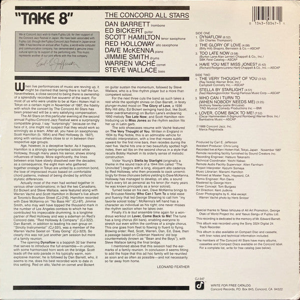 The Concord All Stars : Take 8 (LP)