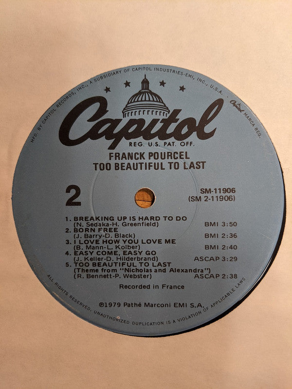 Franck Pourcel : Too Beautiful To Last (LP)