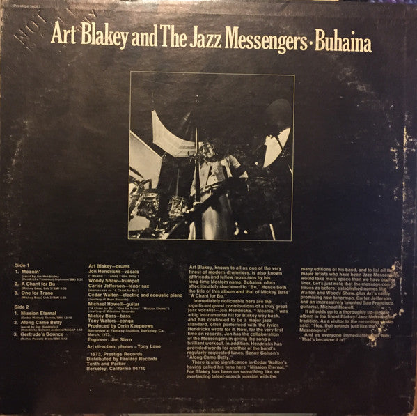 Art Blakey & The Jazz Messengers : Buhaina (LP, Album, Promo)