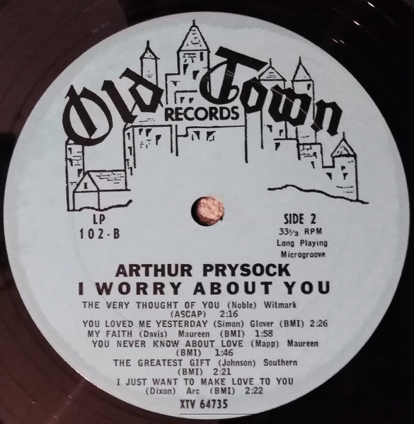 Arthur Prysock : I Worry About You (LP, Album, Mono)