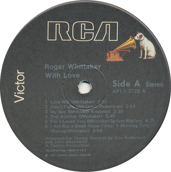 Roger Whittaker : With Love (LP, Album)