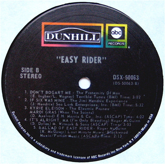 Various : Easy Rider (Music From The Soundtrack) (LP, Album, RE, RP, Ter)