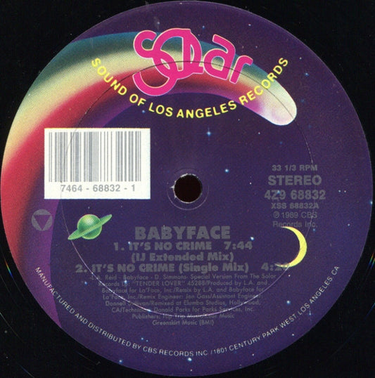 Babyface : It's No Crime (12")