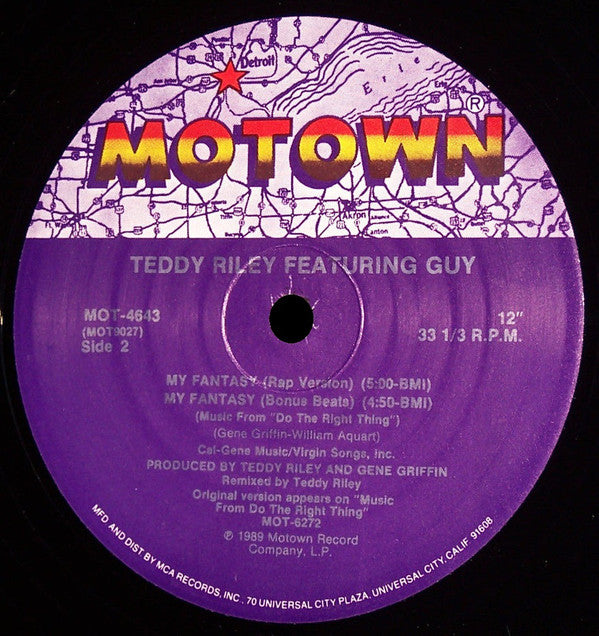 Teddy Riley Featuring Guy : My Fantasy (Extended Version) (Music From "Do The Right Thing") (12", Single)