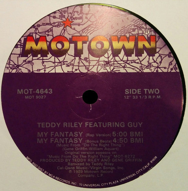 Teddy Riley Featuring Guy : My Fantasy (Extended Version) (Music From "Do The Right Thing") (12", Single)