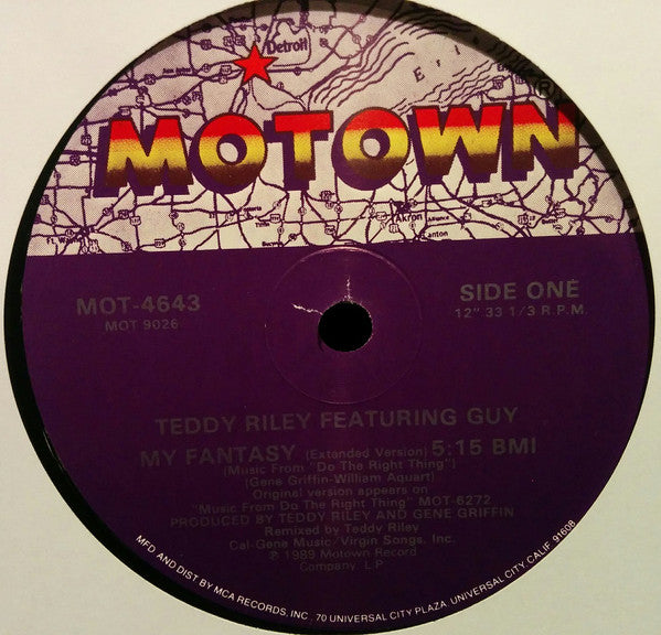 Teddy Riley Featuring Guy : My Fantasy (Extended Version) (Music From "Do The Right Thing") (12", Single)