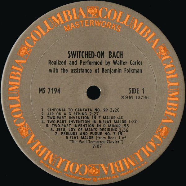 Walter Carlos : Switched-On Bach (LP, Album, RE, San)