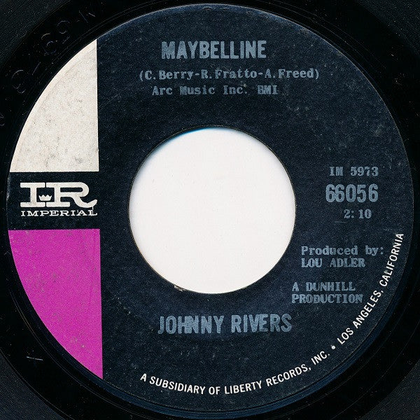 Johnny Rivers : Maybelline (7", Single)