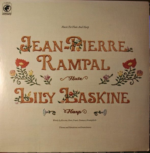 Jean-Pierre Rampal / Lily Laskine : Music For Flute And Harp  (LP, Album, RE)