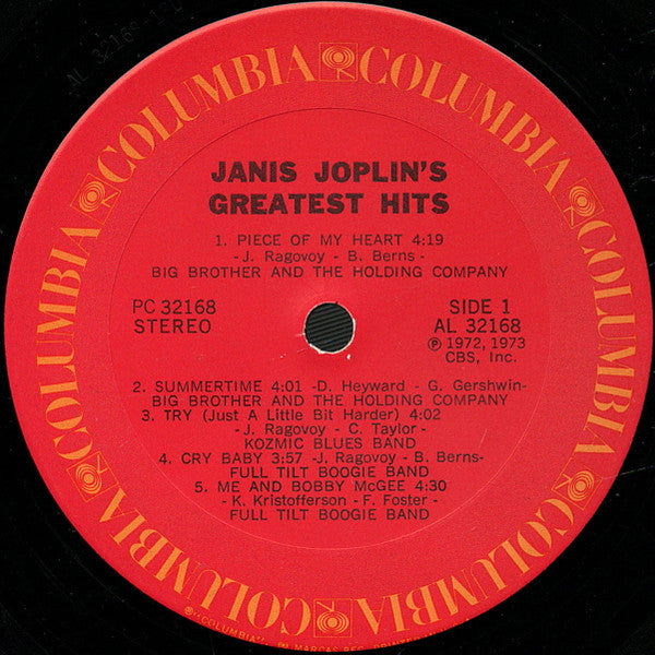 Janis Joplin : Janis Joplin's Greatest Hits (LP, Comp, RE, Pit)
