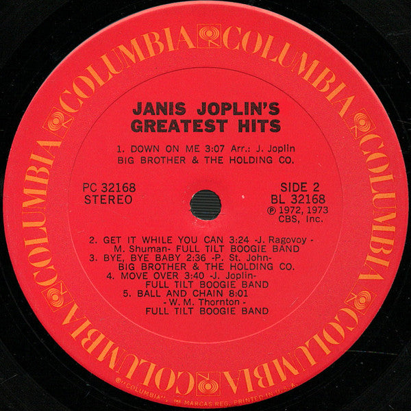 Janis Joplin : Janis Joplin's Greatest Hits (LP, Comp, RE, Pit)