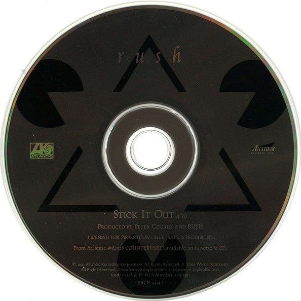 Rush : Stick It Out (CD, Single, Promo)