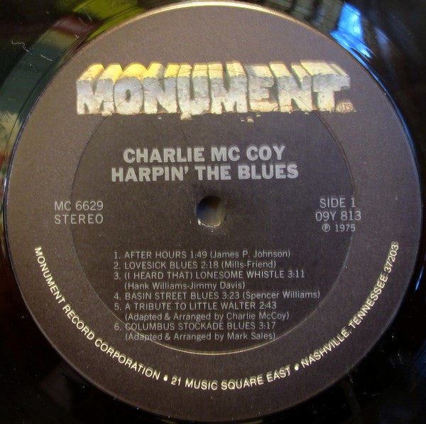Charlie McCoy : Harpin' The Blues (LP, Album, Club, RE)