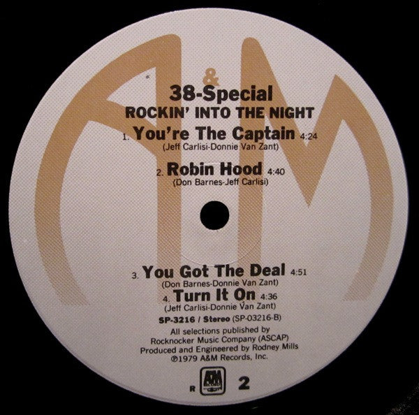 38 Special (2) : Rockin' Into The Night (LP, Album, RE)