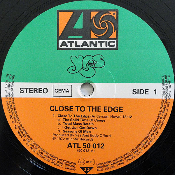 Yes : Close To The Edge (LP, Album, RE, Gat)