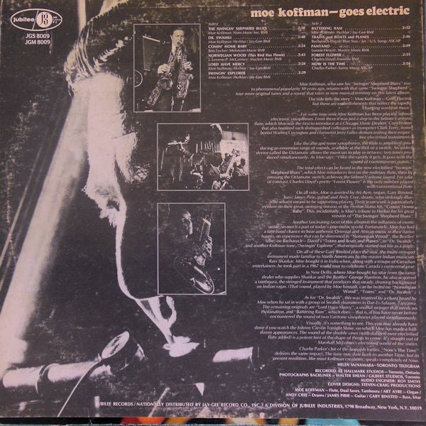 Moe Koffman : Goes Electric (LP, Mono)