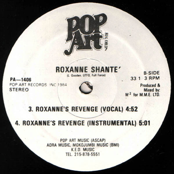 Roxanne Shanté : Roxanne's Revenge (12")