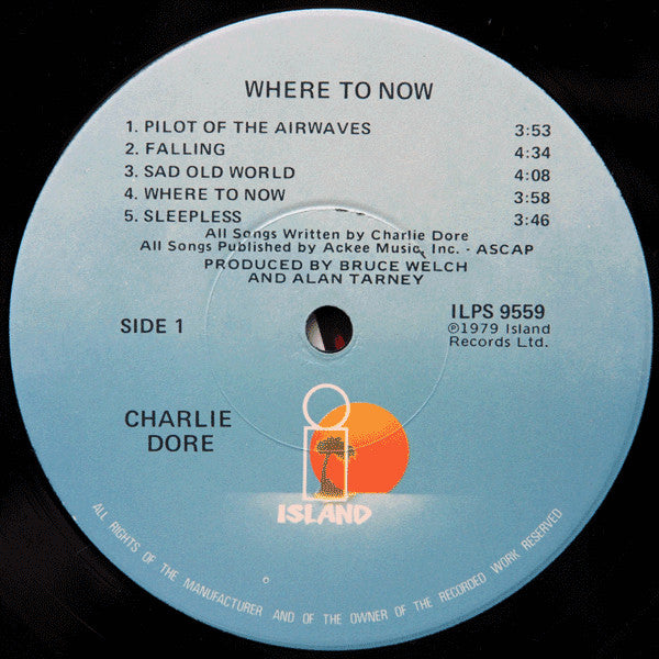 Charlie Dore : Where To Now (LP, Album, Jac)