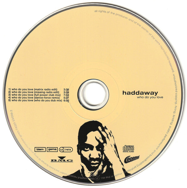 Haddaway : Who Do You Love (CD, Maxi)