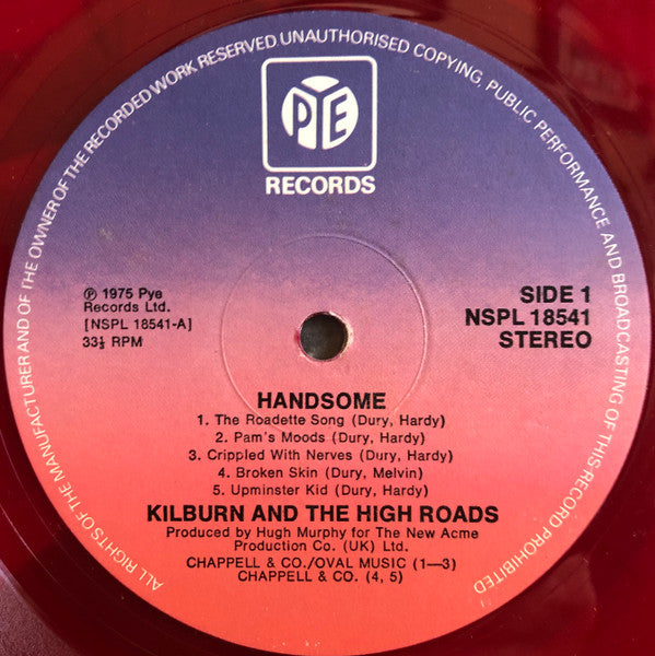 Kilburn And The High-Roads* : Handsome (LP, Album, RE, Red)