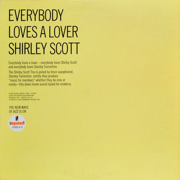 Shirley Scott : Everybody Loves A Lover (LP, Album, Gat)