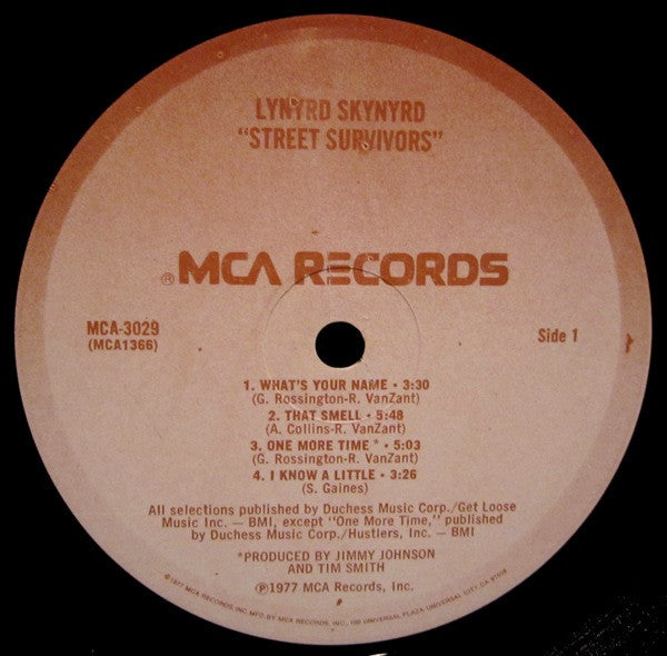 Lynyrd Skynyrd : Street Survivors (LP, Album, Glo)