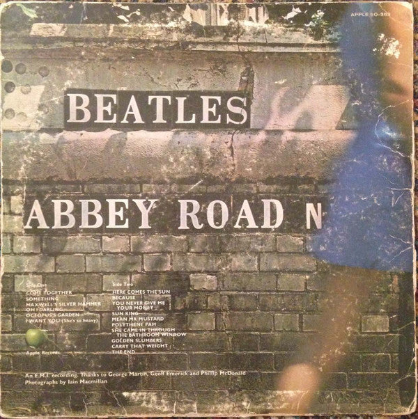 The Beatles : Abbey Road (LP, Album, Scr)