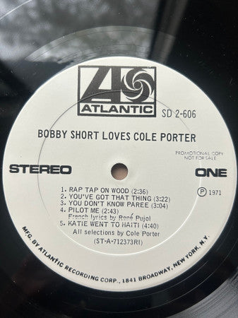 Bobby Short : Bobby Short Loves Cole Porter (2xLP, Promo)