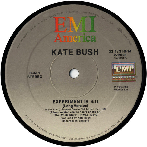 Kate Bush : Experiment IV (12", Single)