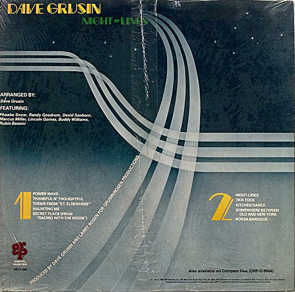 Dave Grusin : Night-Lines (LP, Album, Hau)