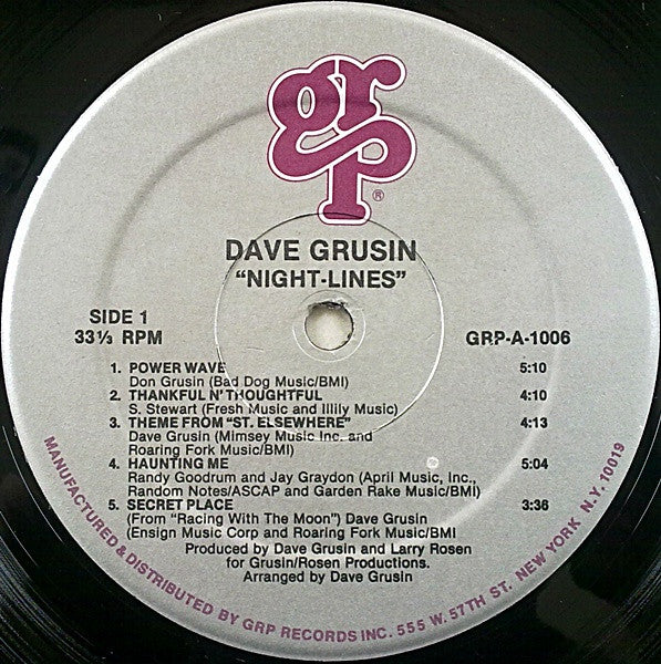 Dave Grusin : Night-Lines (LP, Album, Hau)