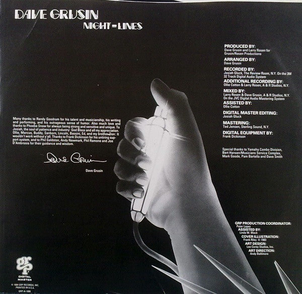 Dave Grusin : Night-Lines (LP, Album, Hau)