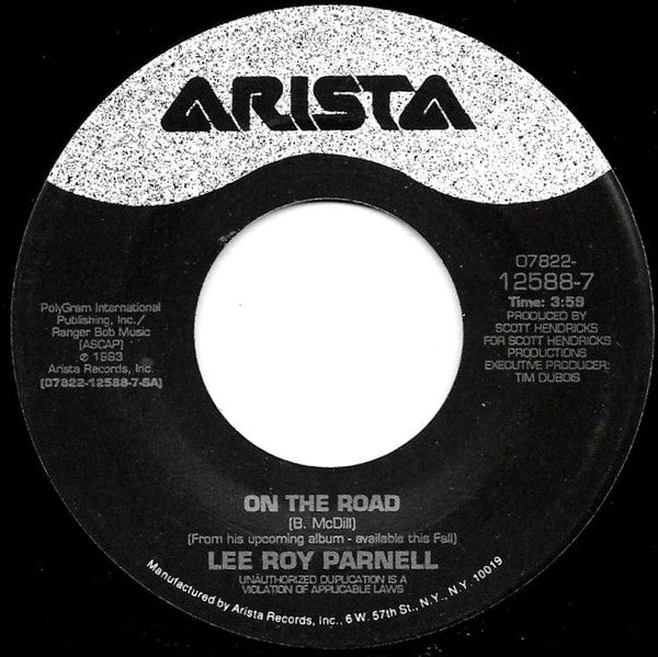 Lee Roy Parnell : On The Road (7")