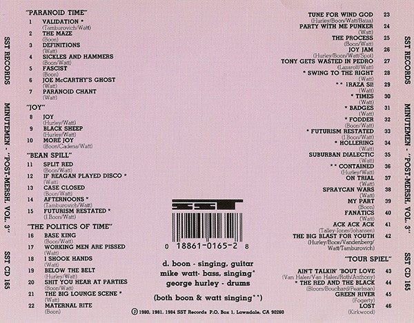 Minutemen : Post-Mersh, Vol. 3 (CD, Comp)