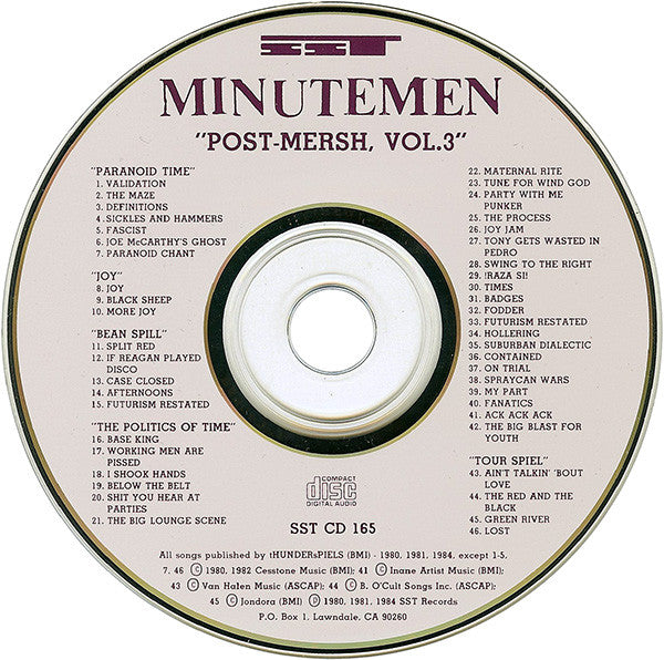 Minutemen : Post-Mersh, Vol. 3 (CD, Comp)