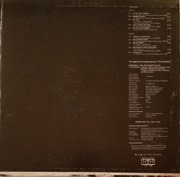 Tito Puente And His Concert Orchestra* : Tito Puente And His Concert Orchestra (LP, Album, Lam)