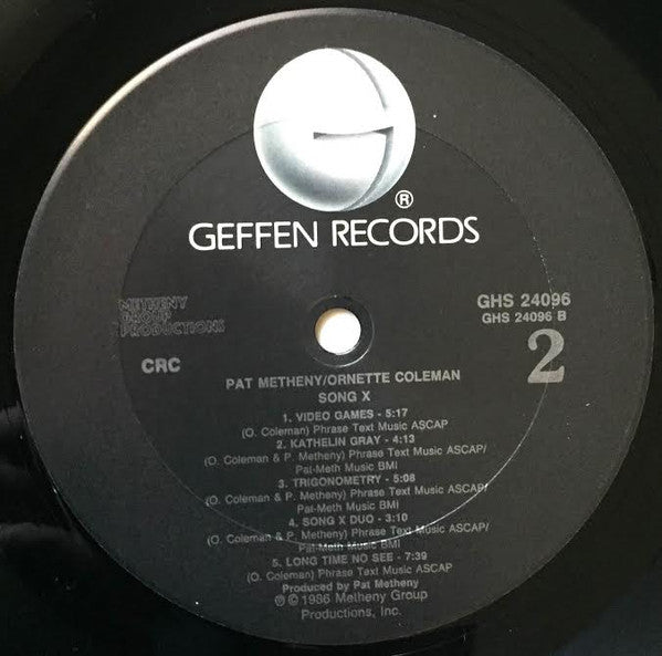 Pat Metheny / Ornette Coleman : Song X (LP, Album, Club)