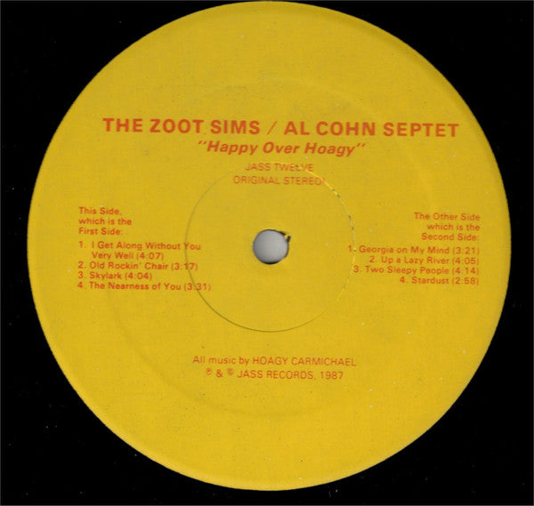 The Zoot Sims Al Cohn Septet : Happy Over Hoagy (LP, RE)