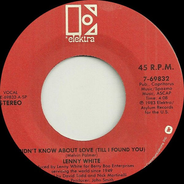 Lenny White : Didn't Know About Love (Till I Found You) (7")