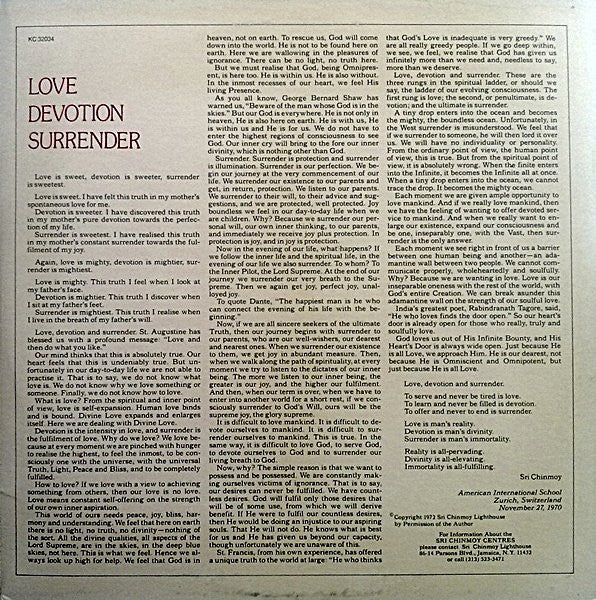 Carlos Santana & Mahavishnu John McLaughlin* : Love Devotion Surrender (LP, Album, Ter)