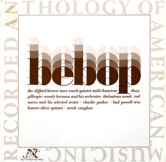 Various : Bebop (LP, Comp, Mono, Gat)