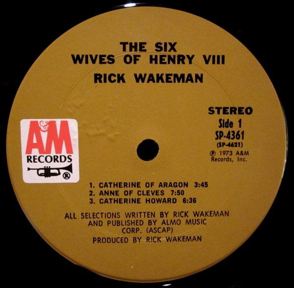 Rick Wakeman : The Six Wives Of Henry VIII (LP, Album, Pit)